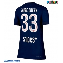 Camisa de Futebol Paris Saint-Germain Warren Zaire-Emery #33 Equipamento Principal Mulheres 2025-26 Manga Curta